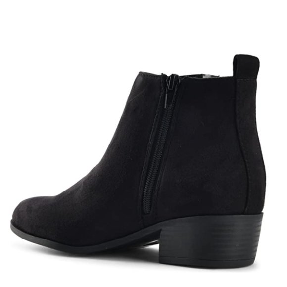 NWT Velvet Suede Chunky Heel Fall Winter Bootie - Picture 4 of 4